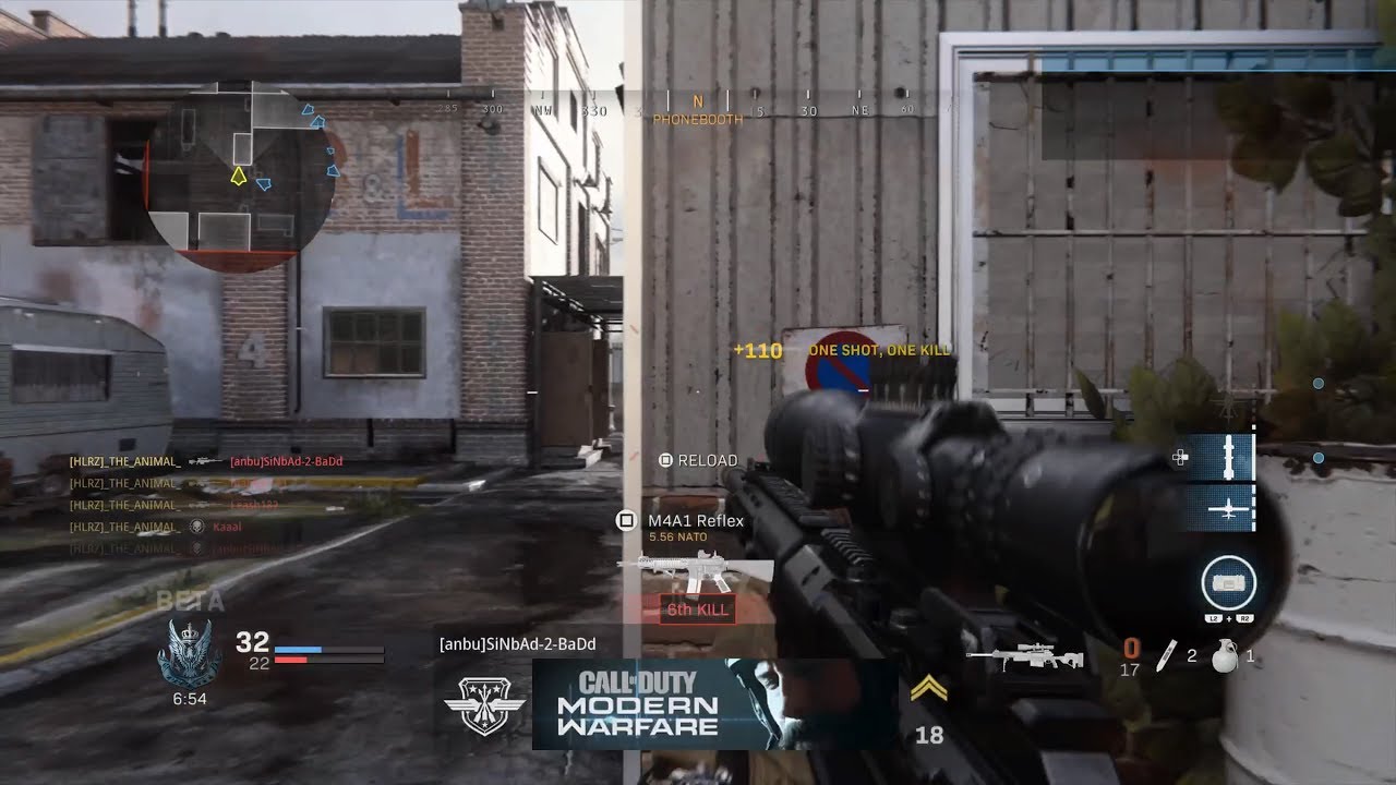 Call of Duty Modern Warfare Beta - AX-50 Sniper 5 ON (Hackney Yard ...