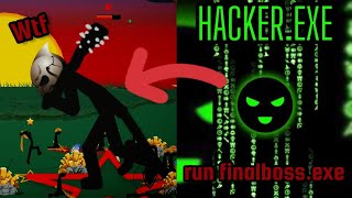 Stick War Legacy New Update New Challenger hacker.exe! He Can Spawn FINAL BOSS! Pro VS Hacker screenshot 3