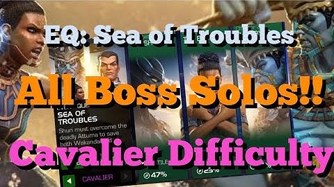 MCOC - NEW EQ: Sea of Troubles - All Boss Solos!!! Shuri and Attuma!!
