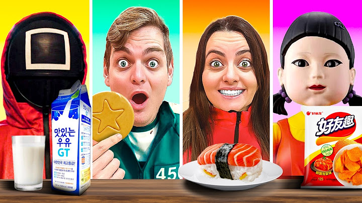 MANGIAMO SOLO CIBO DI SQUID GAME 2 NELLA VITA REALE CON I NOSTRI AMICI!