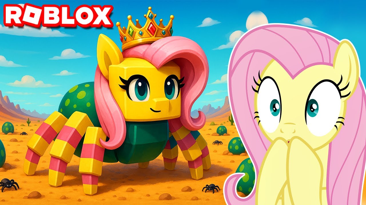 FLUTTERSHY VIROU UMA ARANHA RAINHA no ROBLOX #LuliRarity