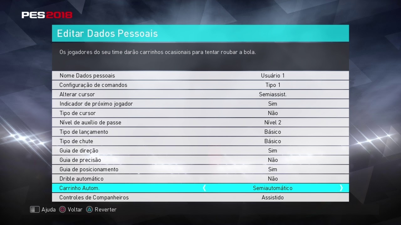 PES 2018 - A MELHOR CONFIGURAÇÃO DE CONTROLE