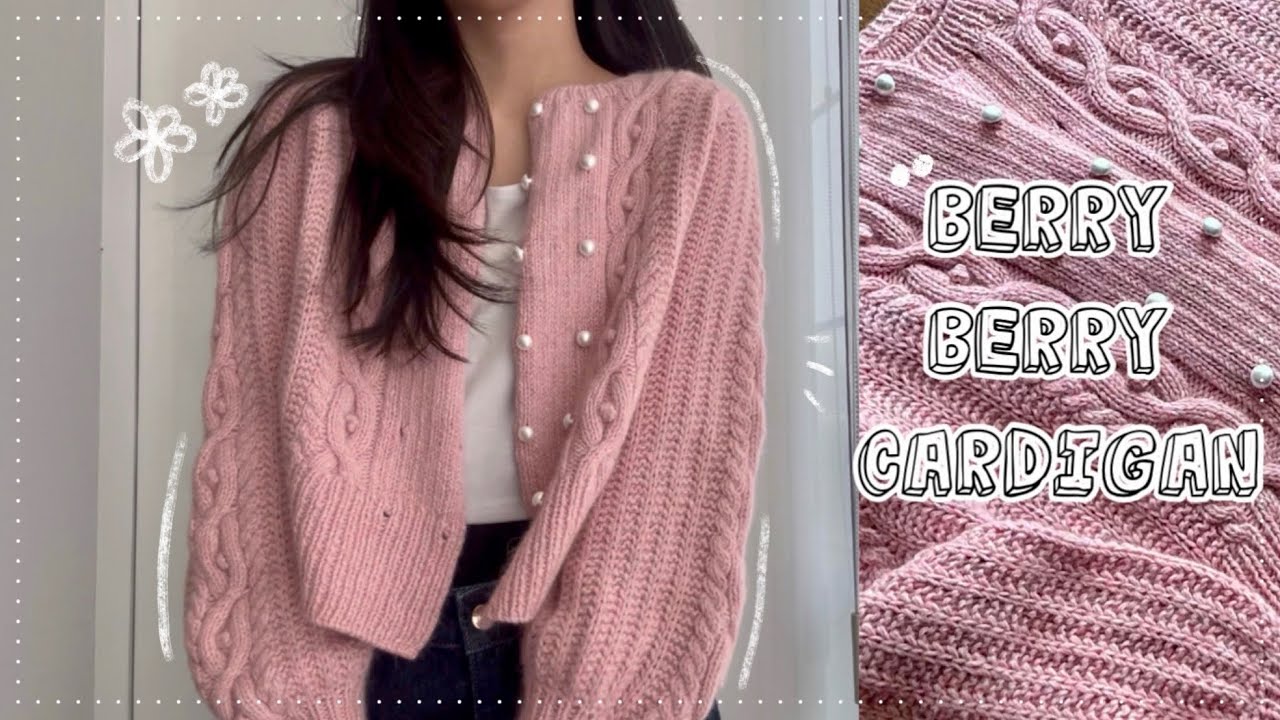 Knitting the BerryBerry Cardigan for 5 minutes | knitting vlog (sub)