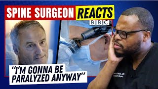 Spine Surgeon Reacts | 11 Hour Spine Surgery to Save Patient from Paralysis