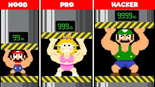 Team Mario Muscle Challenge: NOOB vs PRO vs HACKER | Game Animation screenshot 4