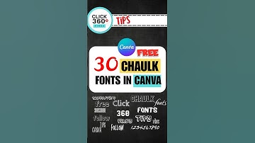 🎨Best free chalk fonts in Canva?