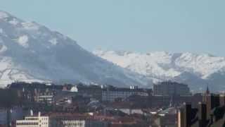 Oviedo sierra Aramo bajo la nieve