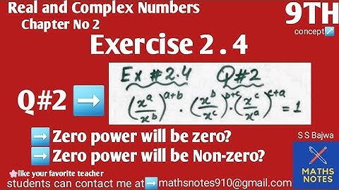 9th maths chapter No 2 | Ex#2.4 Q#2 | Use Laws of Exponents to simplify | 9th maths ch#2