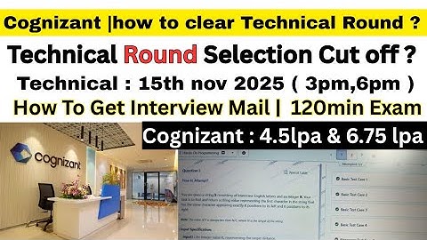 cognizant technical assessment 2025|cluster 1,cluster 2 cluster 3 | how to get interview mail?