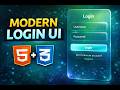 Create a Modern Glassmorphism Login Page using HTML &amp; CSS | Attractive UI Tutorial
