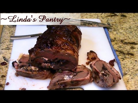 ~Bacon Wrapped Stuffed Venison Roast With Linda's Pantry~