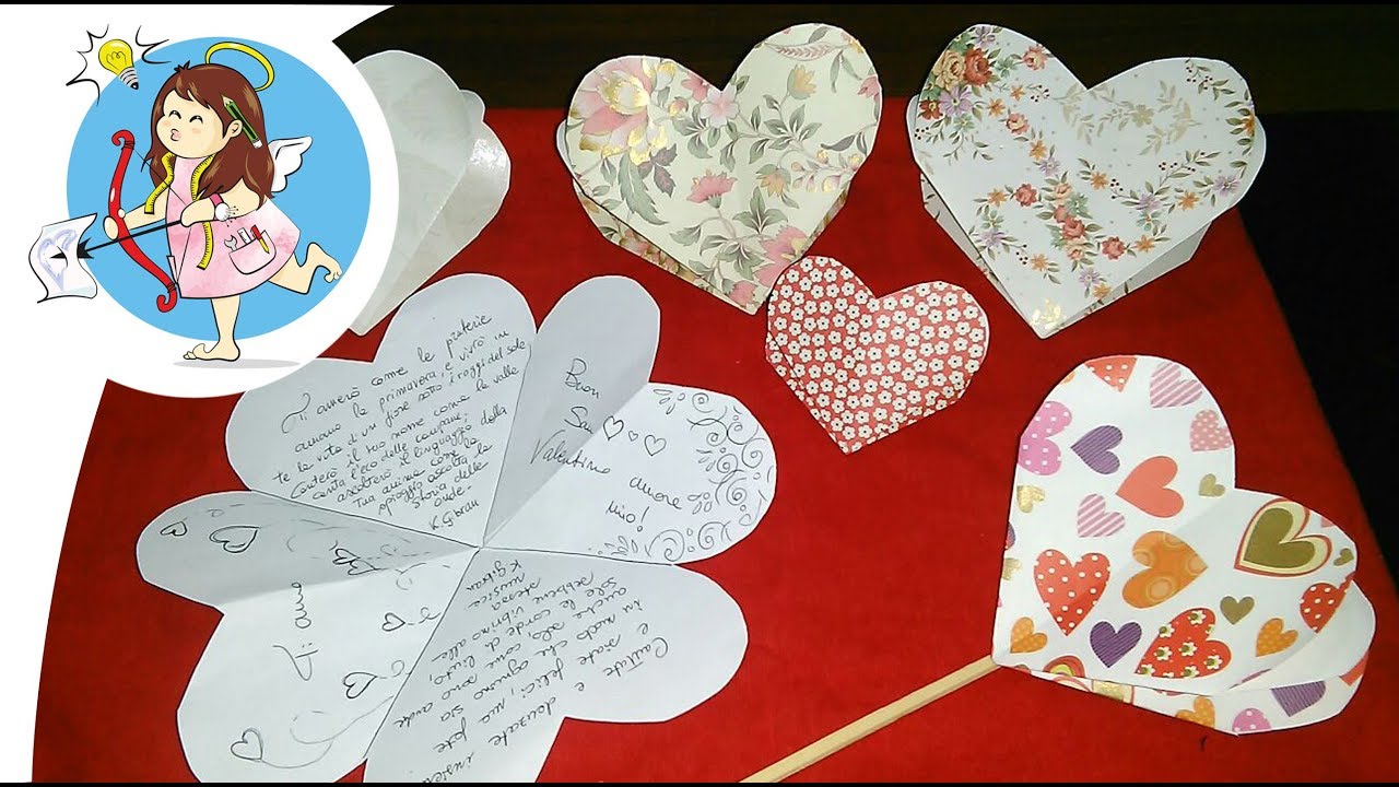Sagoma Biglietto A Forma Di Cuore Da Stampare