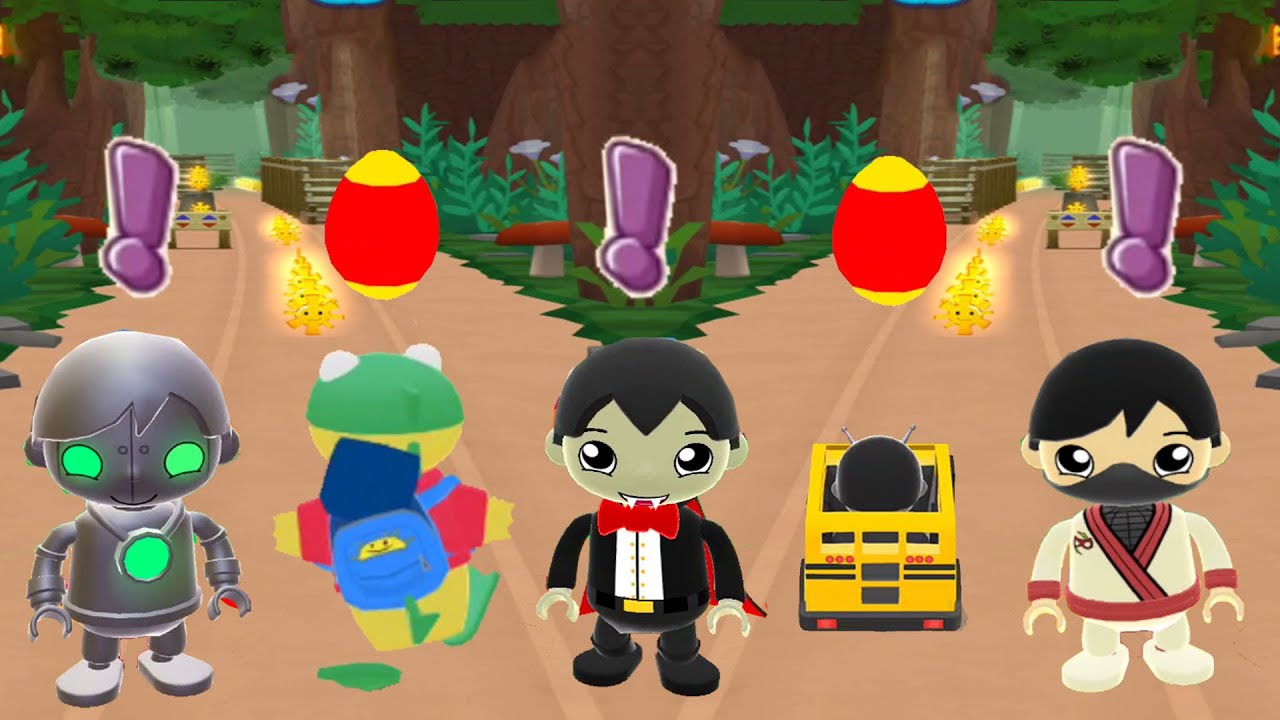 TAG WITH RYAN PLAN VS SCHOOL BUS WITH GREEN RYGLORB RYAN EGG SURPRISE