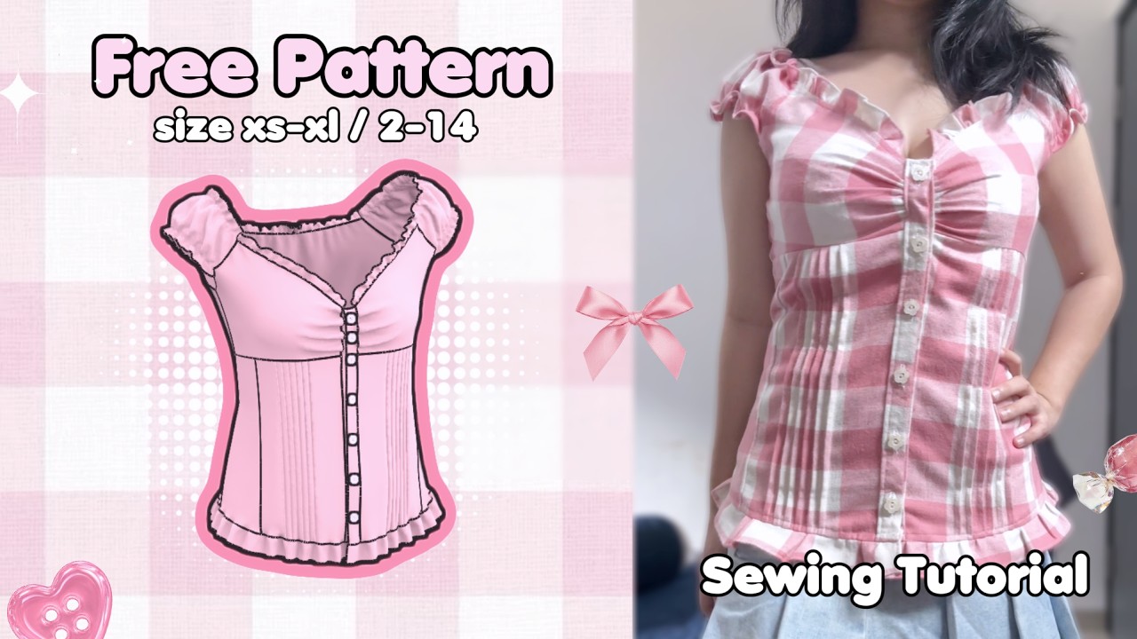 Brandy inspo Button Up Shirt - [Sewing Tutorial & Free Pattern] - YouTube