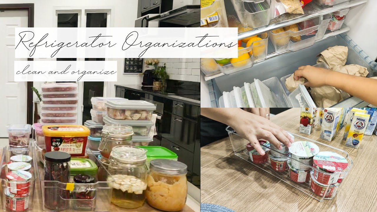 REFRIGERATOR ORGANIZATION | clean and organize , ทำความสะอาดตู้เย็นและจัดระเบียบตู้เย็น