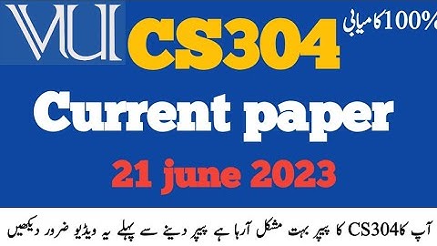 CS304 midterm current paper 2023||cs304 current paper 2023