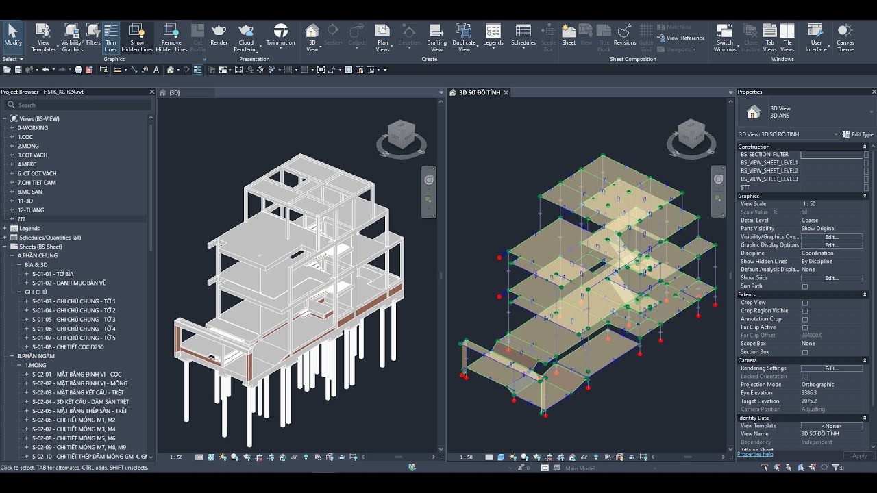 Tìm hiểu phần mềm Revit 3D for Structural (Revit 2024) - Học Revit qua ...