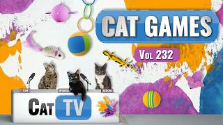 Mga Laro ng Pusa | Ultimate Cat TV Compilation Tomo 232 | 8 ORAS 🐝🐞🦋🦎🦜🐜🐭🧵 screenshot 4
