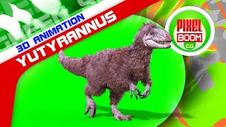 Green Screen Yutyrannus Dinosaurs 3D Animations PixelBoomCG