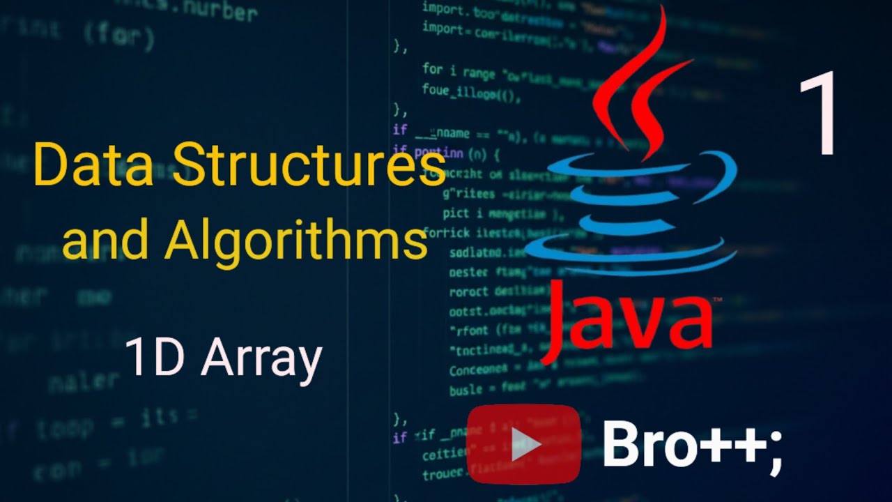 Data Structures and Algorithms | Java |1-D array - YouTube