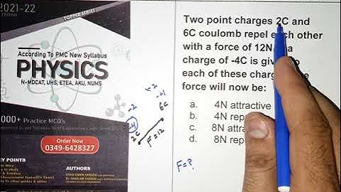 Physics MCQs for NMDCAT||5000+mcqs || test 11|| Electrostatic|| PART1|| topper series Book
