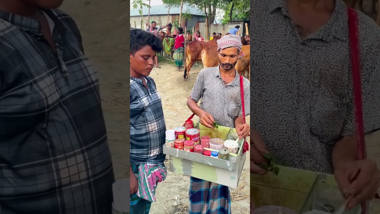 Small boy eating paan its cute 🥰 