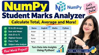 NumPy Mini Project in Python | Student Marks Analyzer | Learn NumPy with Real Project
