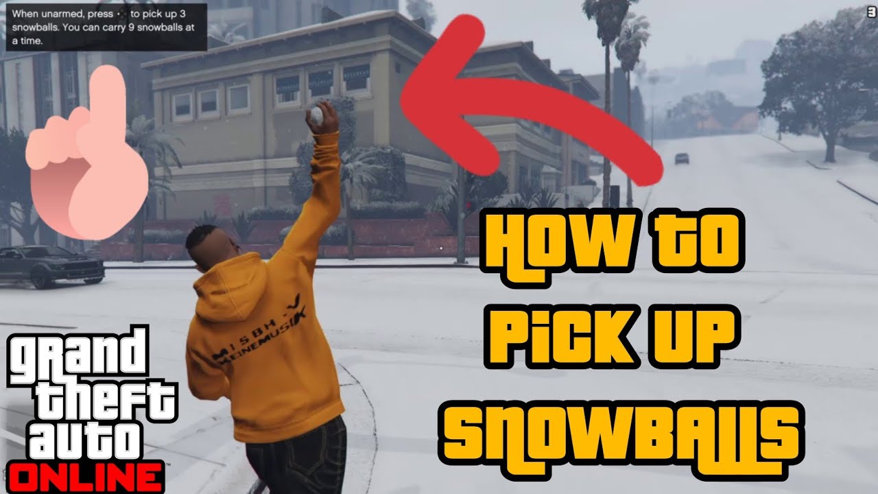 How To Pick Up Snowballs In GTA 5 Online 2021 Xbox PlayStation PC 