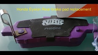 Honda Elysion rear brake pad replacement.