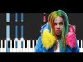 6ix9ine - Gotti (Piano Tutorial)
