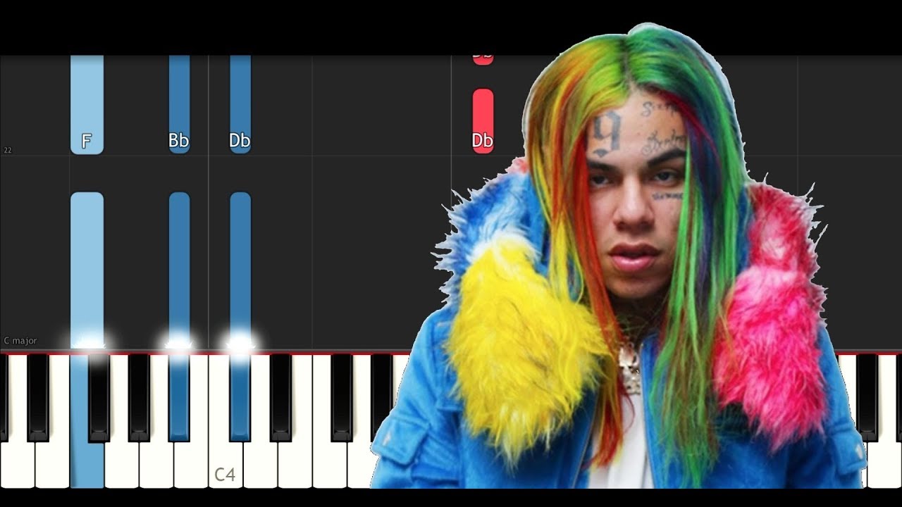 6ix9ine - Gotti (Piano Tutorial)
