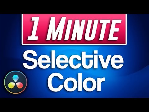 Davinci Resolve 15 - How to do Black and White Selective Color Effect (Isolate One Color)