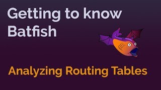 Analyzing Routing Tables with Batfish