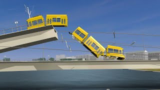 Tram on Carola Bridge Simulation, Dresden, Germany, 2024