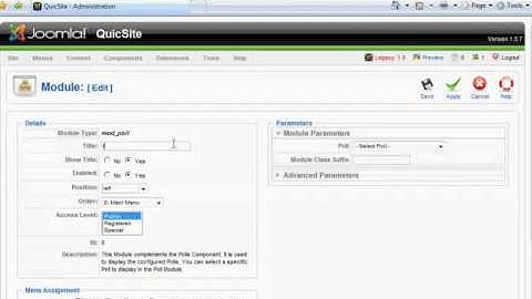 Joomla Tutorial: 012 Create Survey