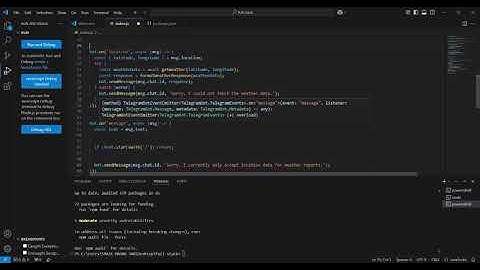 How to Build a Telegram Weather Bot with open-Meteo API || Node.js tutorial