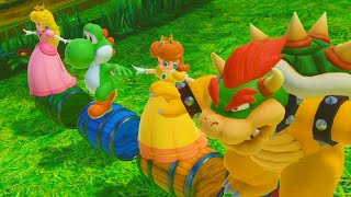 Super Mario Party - Bowser Vs Daisy Vs Yoshi Vs Peach(Master Cpu)| Cartoons Mee