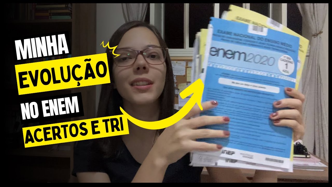 Minha EVOLUÇÃO de NOTAS e ACERTOS no ENEM 