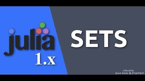 Julia 1.0 Tutorials - Sets