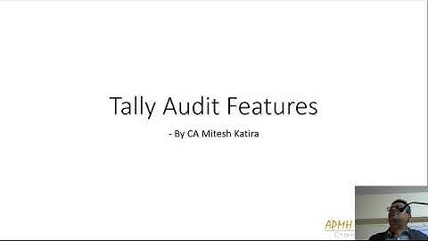 Tally As An Audit Tool - Introduction