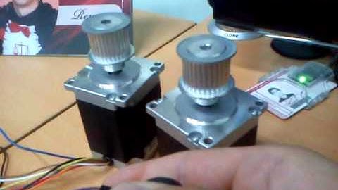 Teste de controle motor de passo em dois eixos - Arduino.
