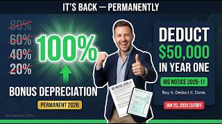 100% Bonus Depreciation is BACK in 2026 — What Every Business Owner Must Know