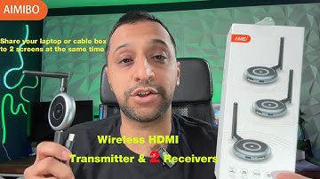 AIMIBO wireless transmitter & 2 receivers allows you share your laptop or cable box to 2 screens