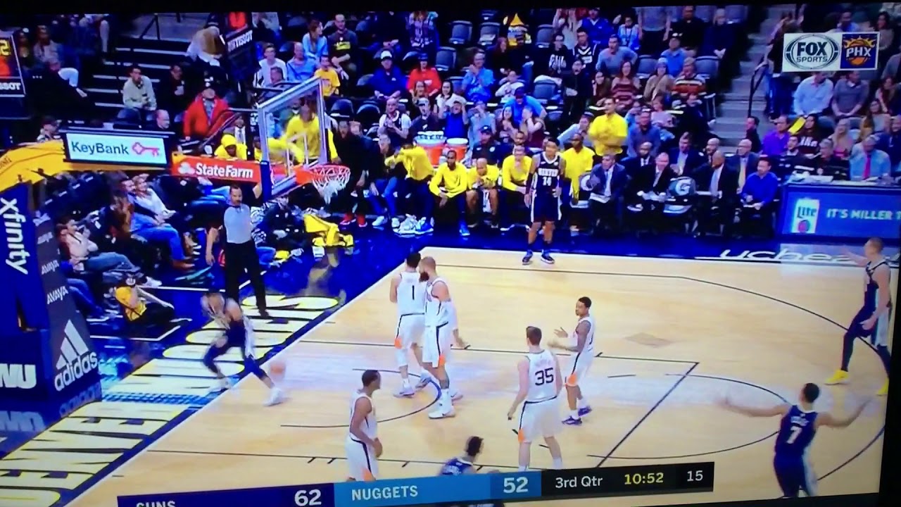 Jamal Murray Dunks on Devin Booker! January 19, 2018 Suns vs Nuggets