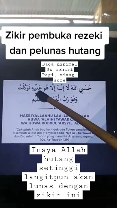 zikir pelunas hutang, insya Allah semua hutang lunas dengan cepat #hutang #zikir