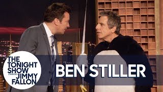 Ben Stiller "Surprises" Jimmy by Dressing Up as Hashtag for Tonight Show's Fifth Anniversary