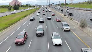 10 mins hwy 401 traffic by renforth drive toronto may #highway #vehicle #cars #road #shorts #viral