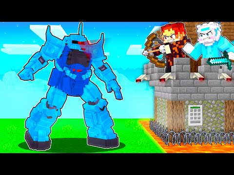 Super Security House Vs Superpower Robot In Minecraft