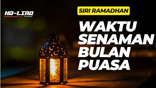 Waktu Senaman Optimum Bulan Puasa