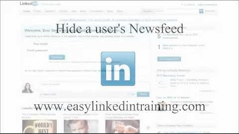Linkedin Training- Hide the status updates of your connections on your Liknked In homepage